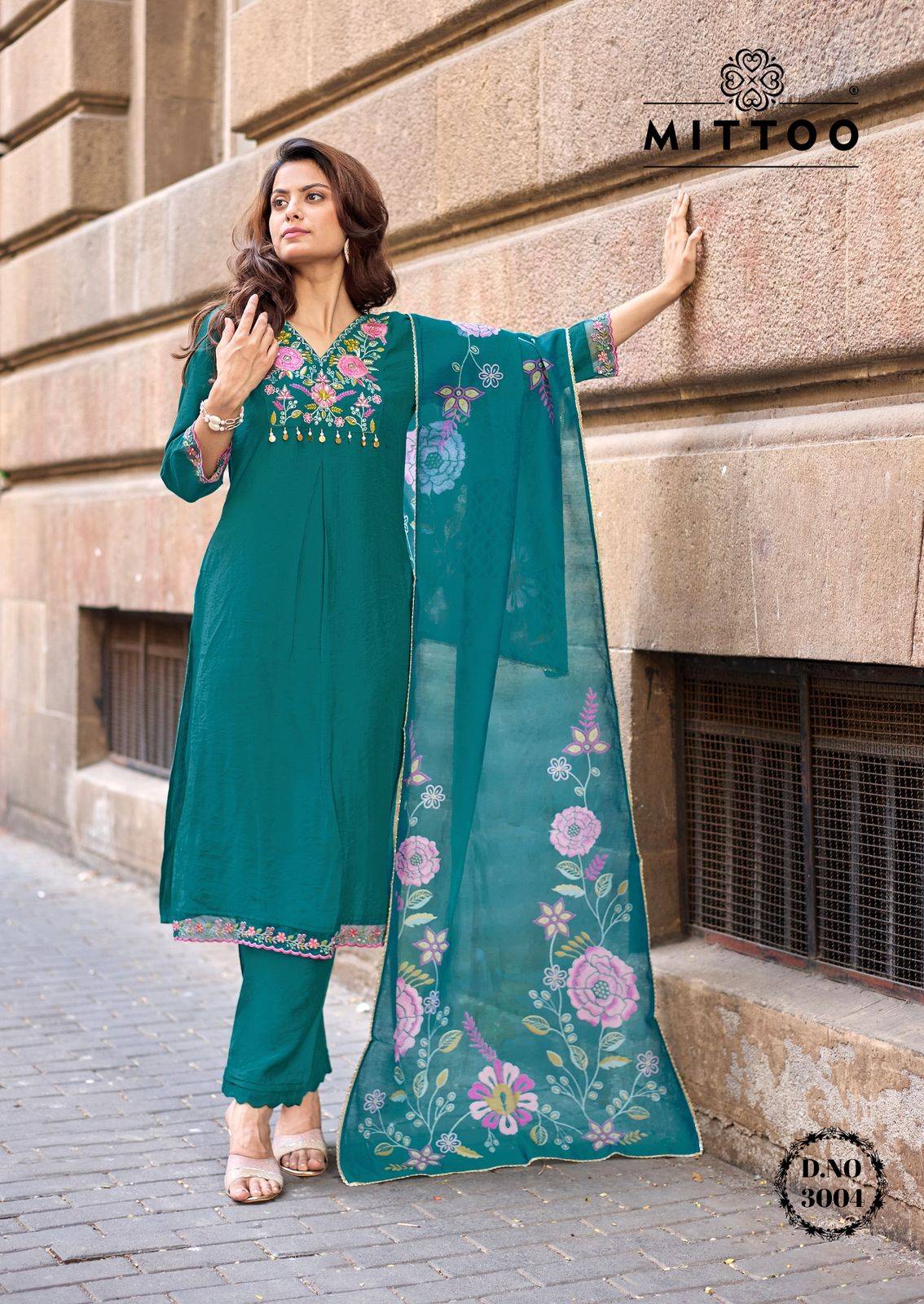 Aarzoo By MITTOO 3001 To 3006 Series Beautiful Festive Suits Colourful Viscose Weaving Stitched Dresses At Wholesale Price